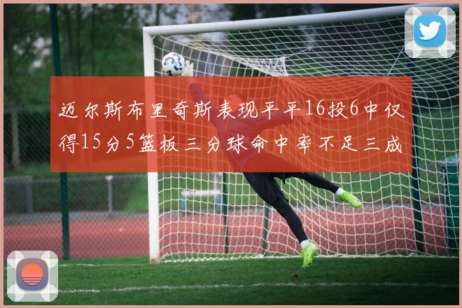 迈尔斯布里奇斯表现平平16投6中仅得15分5篮板三分球命中率不足三成